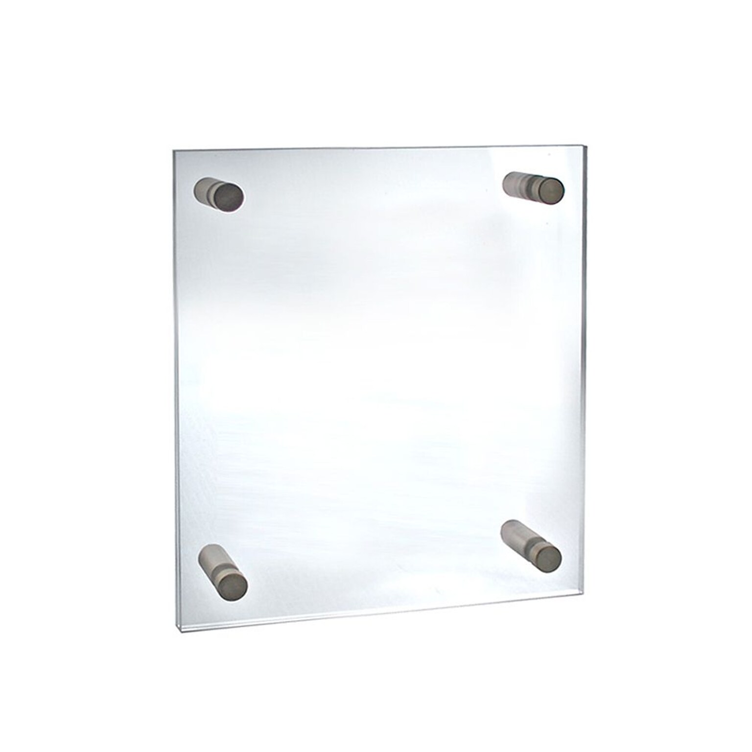 Azar Displays Floating Acrylic Wall Frame with Silver Stand Off Caps: 11x14 Graphic Size, Overall Frame Size: 15x18(105510)