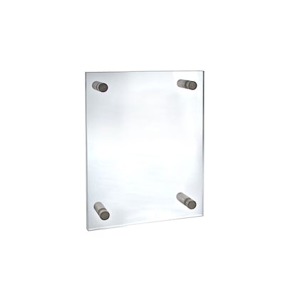 Azar Displays Acrylic Sign Holders With Adhesive Tape, 11 x 8 1/2, Clear,  Pack Of 10