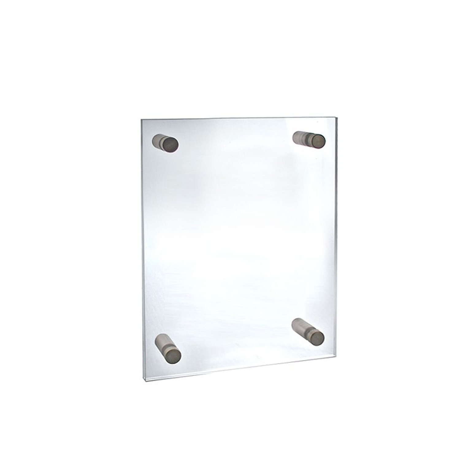 Azar Sign Holder, 8.5 x 11, Wall Mounted, Silver Acrylic (105514)