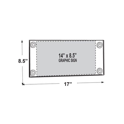 Azar® 8 1/2" x 14" Acrylic Sign Holder With Suction Cups, Clear, 2/Pk