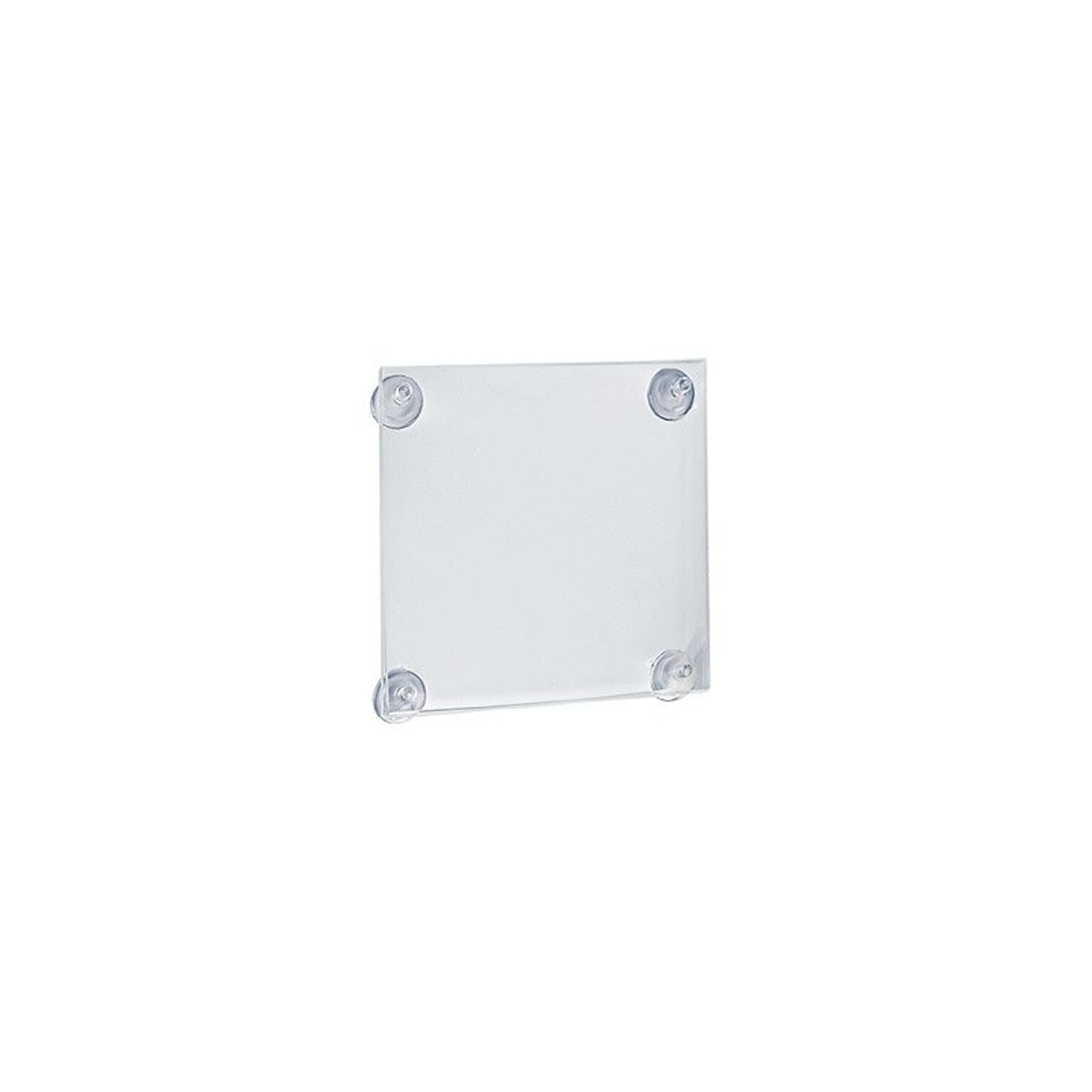 Azar® 8 1/2 x 5 1/2 Acrylic Sign Holder With Suction Cups, Clear, 2/Pk