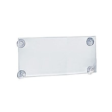 Azar Displays Clear Acrylic Window/Door Sign Holder Frame with Suction Cups 8.5W x 5.5H, 2-Pack