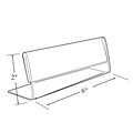 Azar® 2 x 6 Horizontal Nameplate Acrylic Sign Holder, 10/Pack