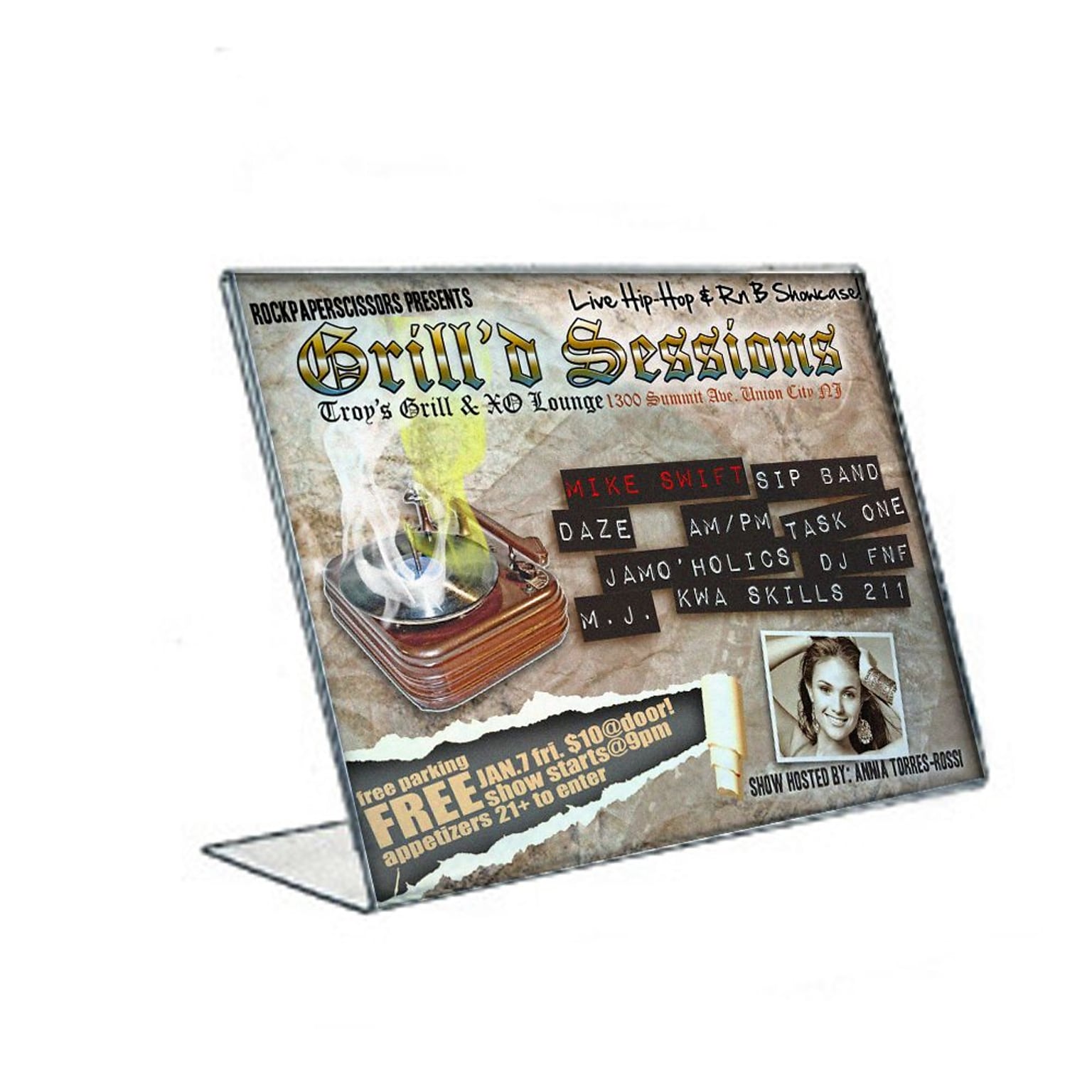Azar Sign Holders, 17 x 11, Horizontal, Clear Acrylic, 10/Pack (112709)
