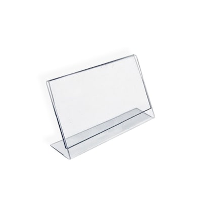 Azar Displays Angled L-Shaped Sign Holder Frame 6x 4High- Horizontal/Landscape, 10-Pack (112727)