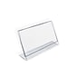 Azar Displays Angled L-Shaped Sign Holder Frame 6"x 4''High- Horizontal/Landscape, 10-Pack (112727)