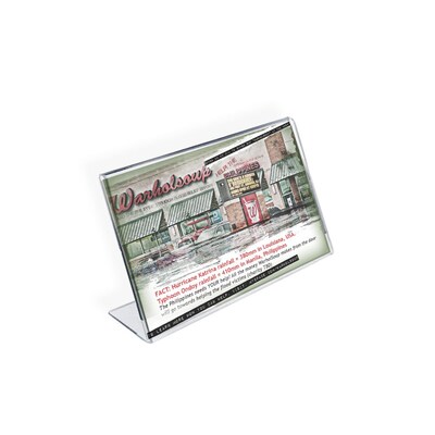 Azar Sign Holders, 6" x 4", Horizontal, Clear Acrylic, 10/Pack (112727)