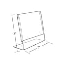 Azar® 3 x 2 Vertical Slanted L-Shape Acrylic Acrylic Sign Holder, 10/Pack