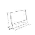 Azar® 2 x 3 Horizontal Slanted L-Shape Acrylic Acrylic Sign Holder, 10/Pack