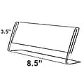 Azar Displays Angled L-Shaped Sign Holder Frame 8.5x 3.5High- Horizontal/Landscape, 10-Pack (1127