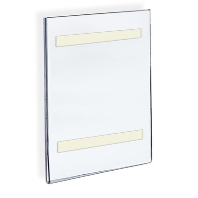 Azar Displays Self Adhesive Clear Acrylic Wall Sign Holder Frame 8.5 W x 14 H -Portrait/ Vertical,