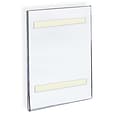Azar® 14 x 8 1/2 Vertical Wall Mount Acrylic Sign Holder With Adhesive Tape, Clear, 10/Pack