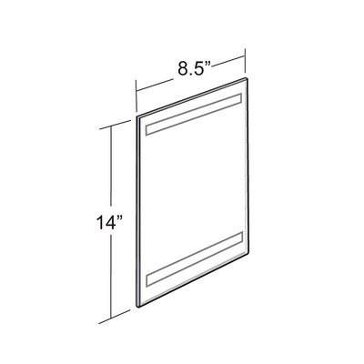 Azar Displays Self Adhesive Clear Acrylic Wall Sign Holder Frame 8.5 W x 14 H -Portrait/ Vertical,