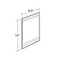 Azar® 14" x 8 1/2" Vertical Wall Mount Acrylic Sign Holder With Adhesive Tape, Clear, 10/Pack