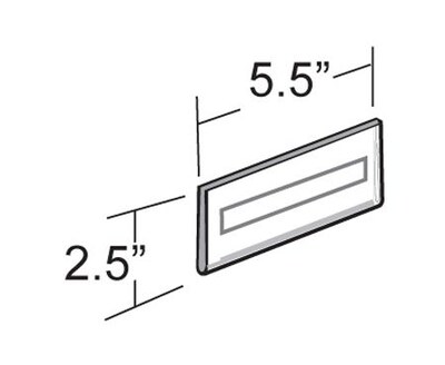 Azar Displays Adhesive Wall Sign Holder, 5.5W x 2.5H, Clear, 10/Pack (122015)