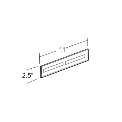 Azar® 2 1/2" x 11" Wall Mount Nameplate Sign Holder, Clear Acrylic, 10/Pack