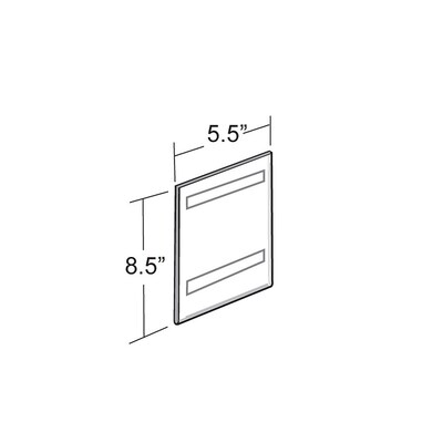 Azar Displays Self Adhesive Tape Clear Acrylic Wall Sign Holder Frame 5.5 W x 8.5 H - Portrait/Ver