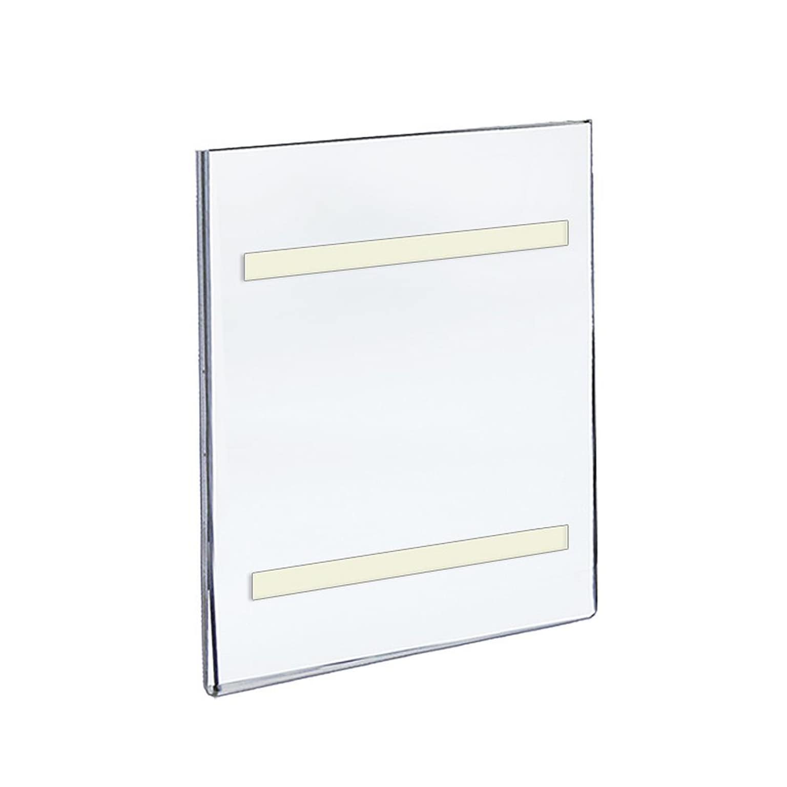 Azar Displays Adhesive Wall Sign Holder, 8W x 10H, Clear, 10/Pack (122025)