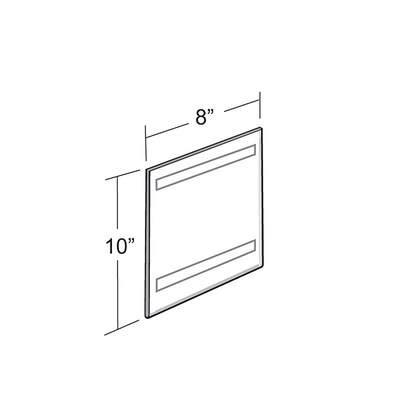 Azar Displays Adhesive Wall Sign Holder, 8W x 10H, Clear, 10/Pack (122025)