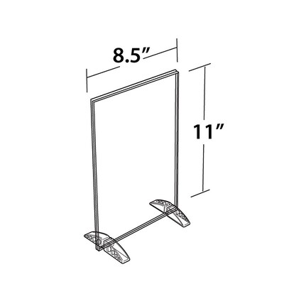 Azar Sign Holders, 8.5 x 11, Clear Acrylic, 10/Pack (132714)