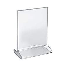 Azar® 7 x 5 1/2 Vertical Top Load Acrylic Sign Holder, Clear, 10/Pack