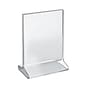 Azar® 7" x 5 1/2" Vertical Top Load Acrylic Sign Holder, Clear, 10/Pack