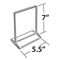 Azar Displays Top Loading Clear Acrylic T-Frame Sign Holder 5.5 Wide x 7 High-Vertical, 10-Pack (