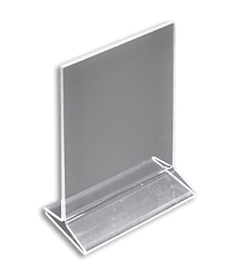 Azar Displays Top Loading Clear Acrylic T-Frame Sign Holder 5.5 Wide x 8.5 High-Vertical, 10-Pack