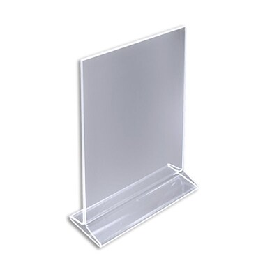 Azar Vertical Top Load Sign Holder, 11 x 8 1/2, Clear Acrylic, 10/Pack