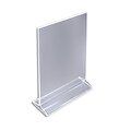 Azar Vertical Top Load Sign Holder, 11 x 8 1/2, Clear Acrylic, 10/Pack