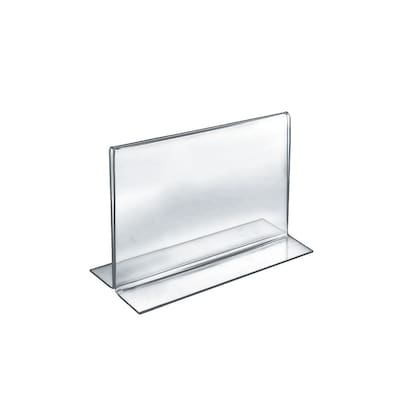 Azar Displays T-Frame Sign Holder, 10W x 8H, Clear, 10/Pack (152719)