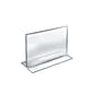 Azar® 8" x 10" Horizontal Double Sided Stand Up Acrylic Sign Holder, Clear, 10/Pack