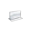 Azar® 5 x 7 Horizontal Double Sided Stand Up Acrylic Sign Holder, Clear, 10/Pack