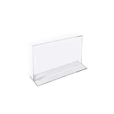 Azar Displays T-Frame Sign Holder, 6W x 4H, Clear, 10/Pack (152727)