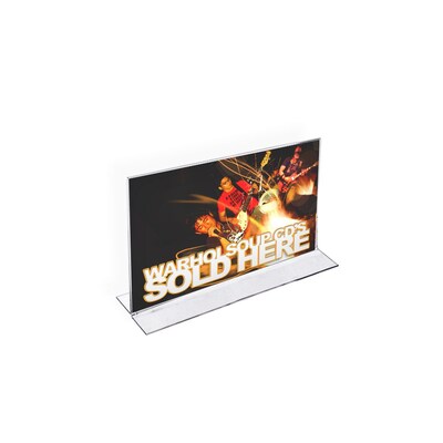 Azar Sign Holder, 6" x 4", Horizontal, Clear Acrylic, 10/Pack (152727)