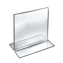 Azar® 5 x 5 Square Double Sided Stand Up Acrylic Sign Holder, Clear, 10/Pack