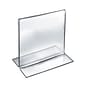 Azar® 5" x 5" Square Double Sided Stand Up Acrylic Sign Holder, Clear, 10/Pack