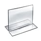 Azar® 4 x 5 Horizontal Double Sided Stand Up Acrylic Sign Holder, Clear, 10/Pack