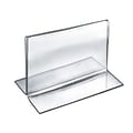 Azar® 3 1/2 x 5 Horizontal Double Sided Stand Up Acrylic Sign Holder, Clear, 10/Pack