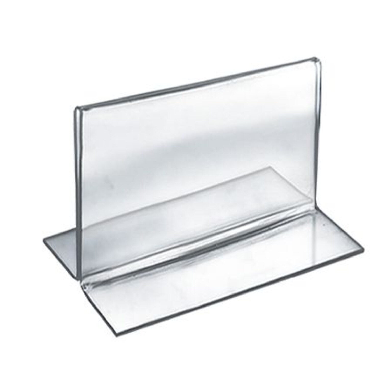Azar Sign Holder, 5 x 3.5, Horizontal, Clear Acrylic, 10/Pack (152732)