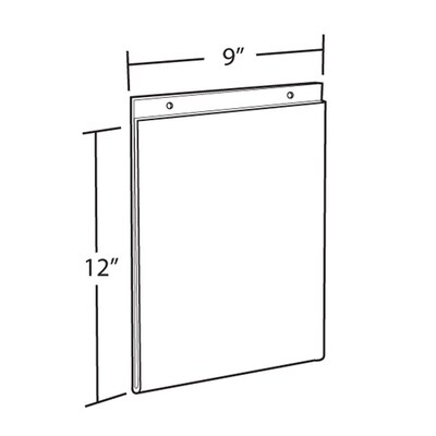 Azar® 12 x 9 Vertical Wall Mount Acrylic Sign Holder, Clear, 10/Pack