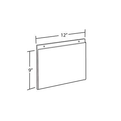 Azar® 9 x 12 Horizontal Wall Mount Acrylic Sign Holder, Clear, 10/Pack