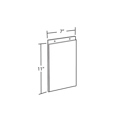 Azar Sign Holder, 7 x 11, Vertical, Clear Acrylic, 10/Pack (162716)
