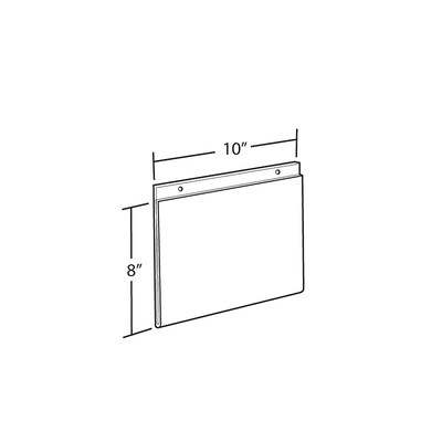 Azar Sign Holder, 10 x 8, Horizontal, Clear Acrylic, 10/Pack (162719)