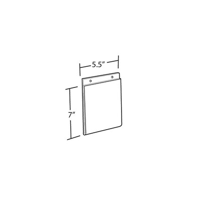 Azar Sign Holder, 5.5 x 7, Vertical, Clear Acrylic, 10/Pack (162720)