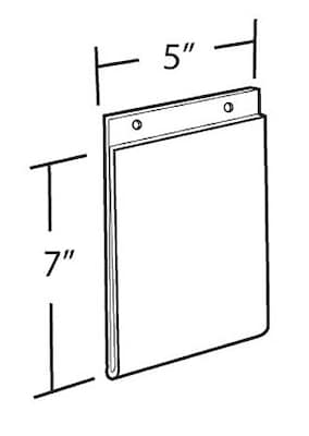 Azar Sign Holder, 5 x 7, Vertical, Clear Acrylic, 10/Pack (162722)