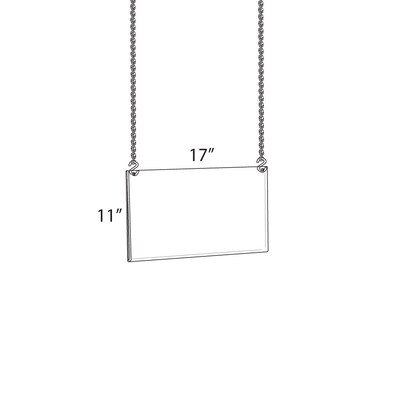 Azar Displays Hanging Ceiling Poster Frame, 17W X 11H, Clear (172709)