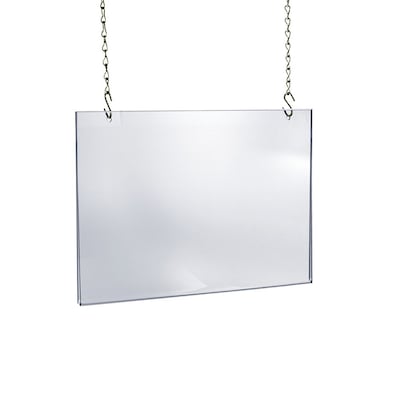 Azar Displays Hanging Ceiling Poster Frame, 28W x 22H, Clear (172722)