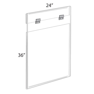 Azar Displays Wall Mounted Poster Frame, 24W x 36H, Clear (182736)