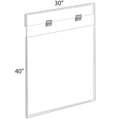 Azar Displays Wall Mounted Poster Frame, 30W x 40H, Clear (182740)